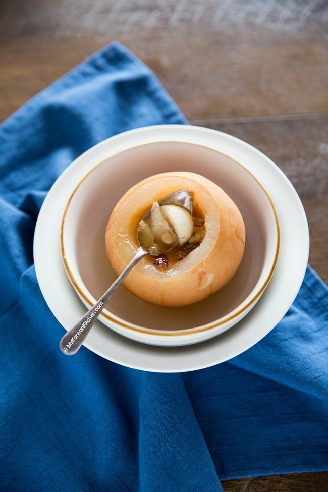 How to Make Baesuk (Korean Cooked Pears) | MyKoreanKitchen.com