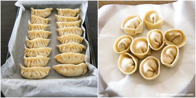 Folding Kimchi Mandu (Kimchi Dumplings) | MyKoreanKitchen.com