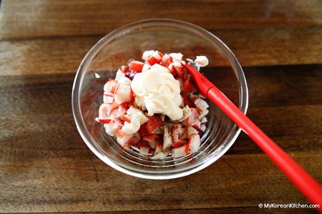 Crab salad for cucumber boats