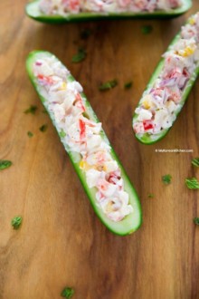 Cucumber Boats Appetizer | MyKoreanKitchen.com