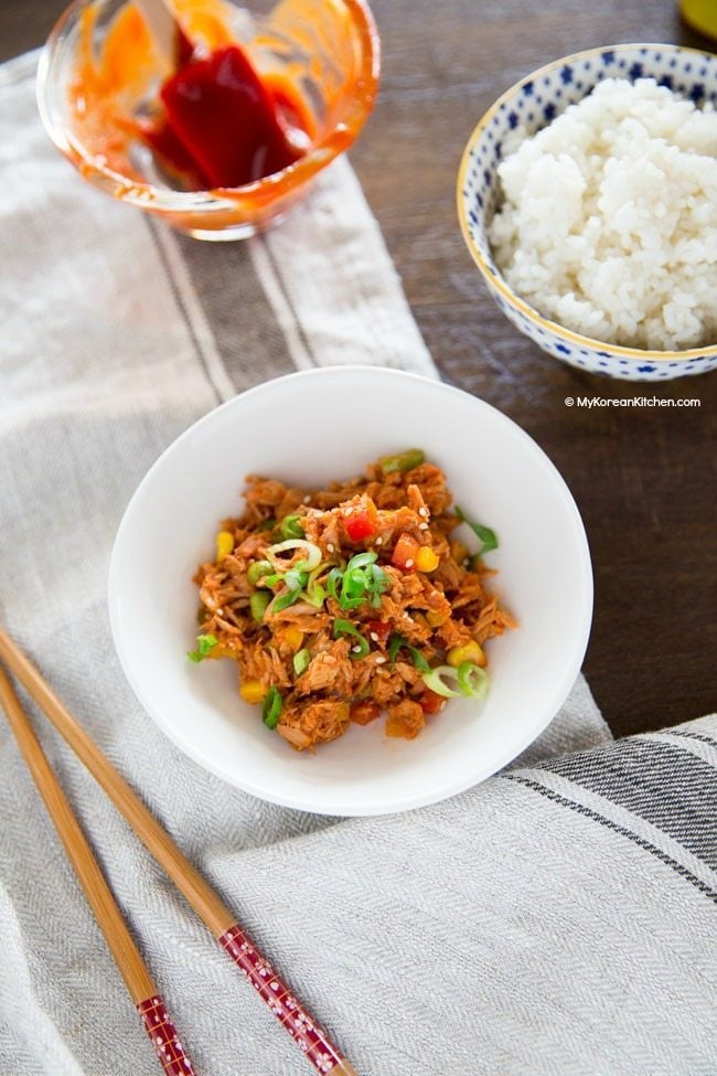 Korean sweet and spicy tuna | MyKoreanKitchen.com