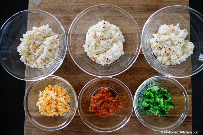 Tricolor Yubuchobap rice
