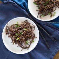 Korean Side Dish - Gosari Namul (Seasoned Fernbrake) | MyKoreanKitchen.com