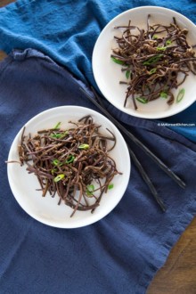 Korean Side Dish - Gosari Namul (Seasoned Fernbrake) | MyKoreanKitchen.com