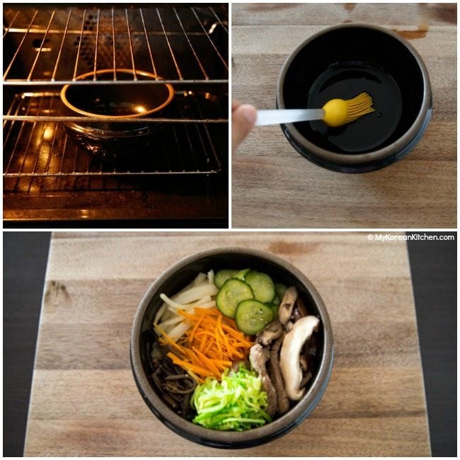 How to Prepare A Korean Hot Stone Bowl for Dolsot Bibimbap