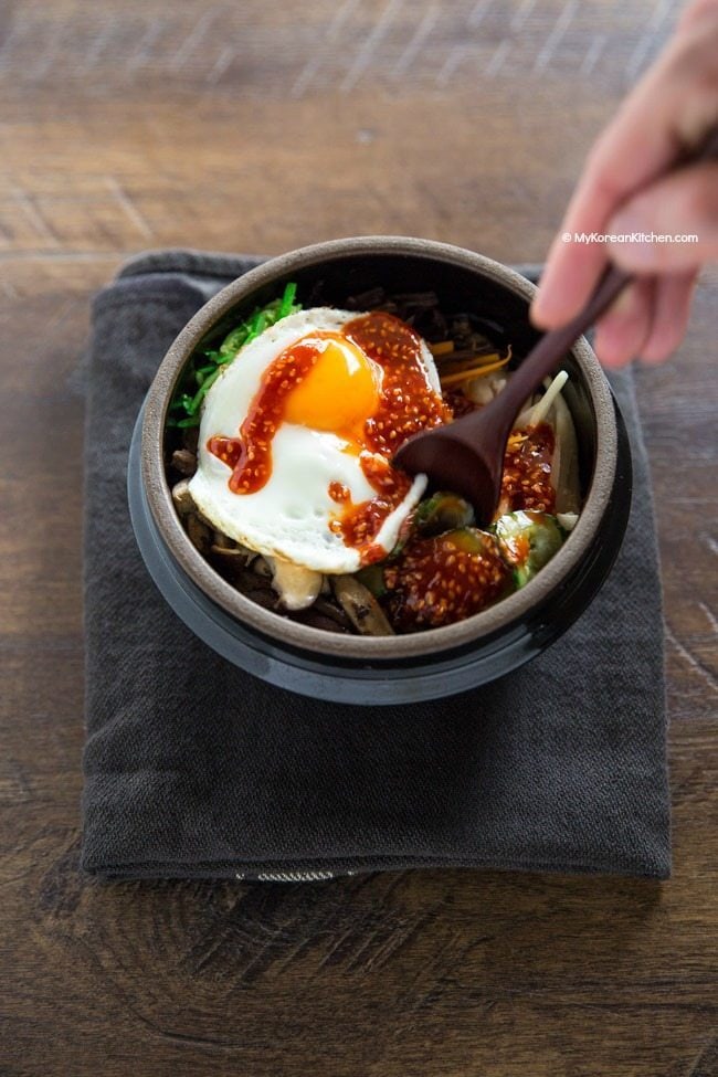 How to Eat Dolsot Bibimbap | MyKoreanKitchen.com