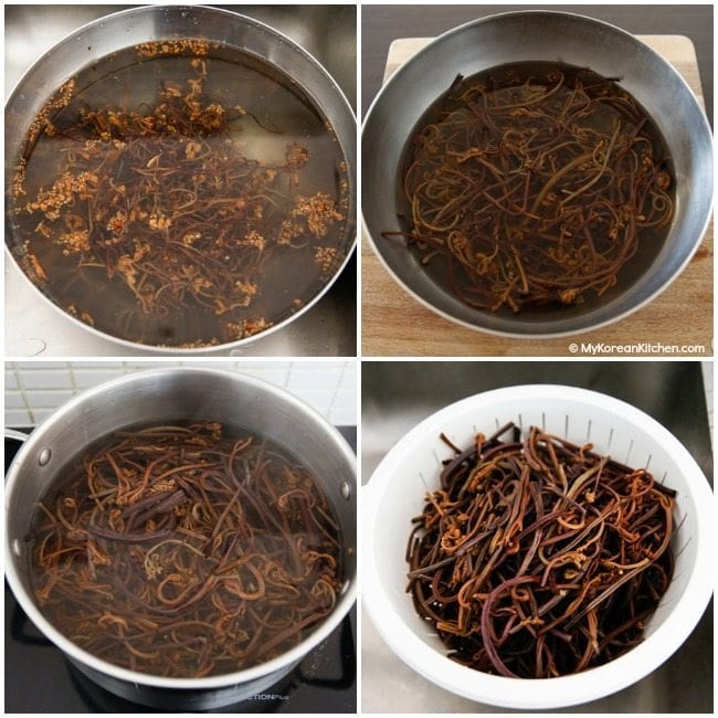 How to Cook Gosari (Fernbrake) for Korean Cooking | MyKoreanKitchen.com