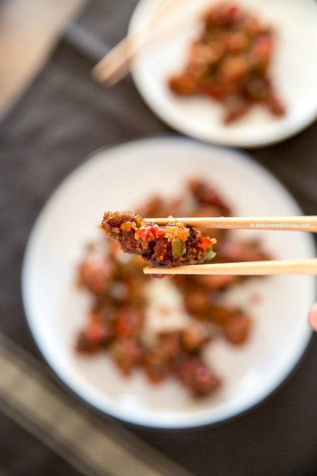 Spicy Garlic Fried Chicken (Kkanpunggi Recipe) | MyKoreanKitchen.com