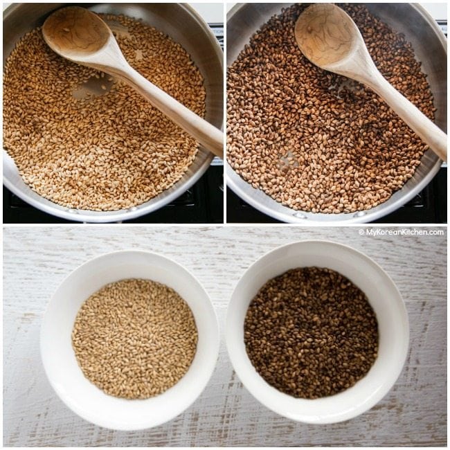 How to roast barley for tea | MyKoreanKitchen.com