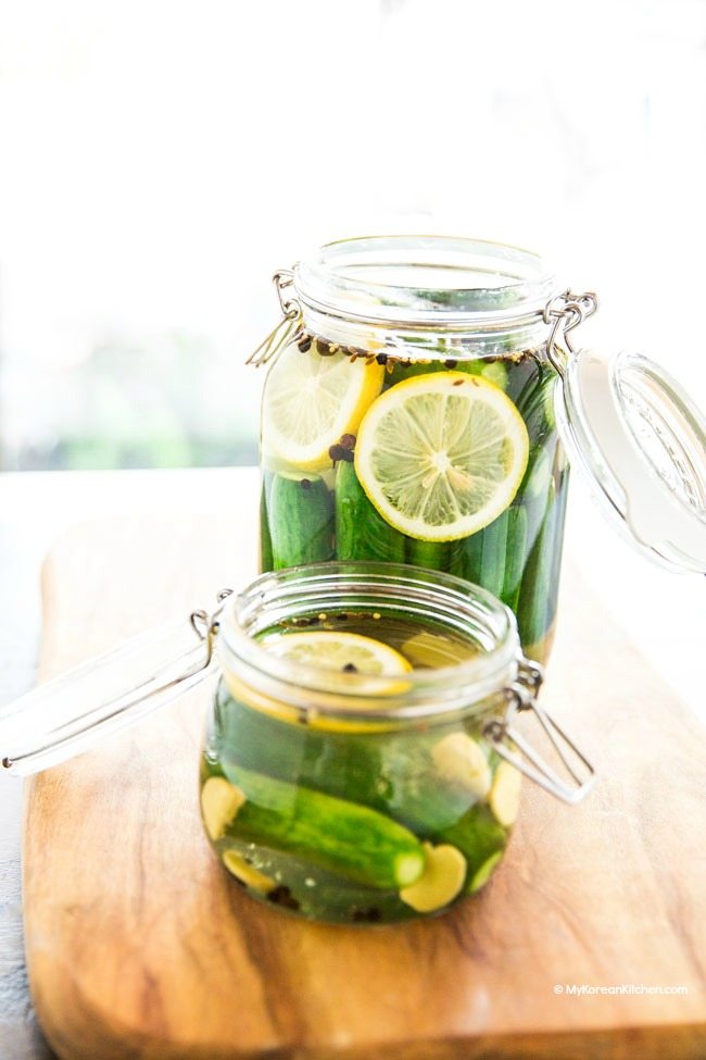 Cucumber Pickles with Lemon | MyKoreanKitchen.com