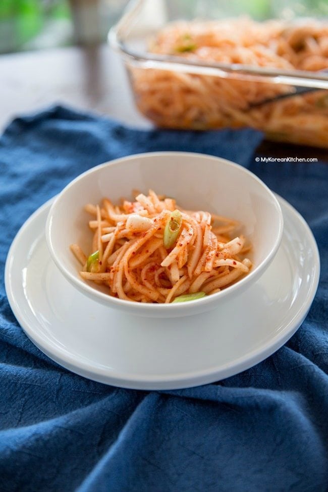 Spicy Radish Salad (Korean Musaengchae) | MyKoreanKitchen.com