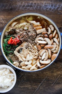 Bulgogi Stew with a bowl of rice