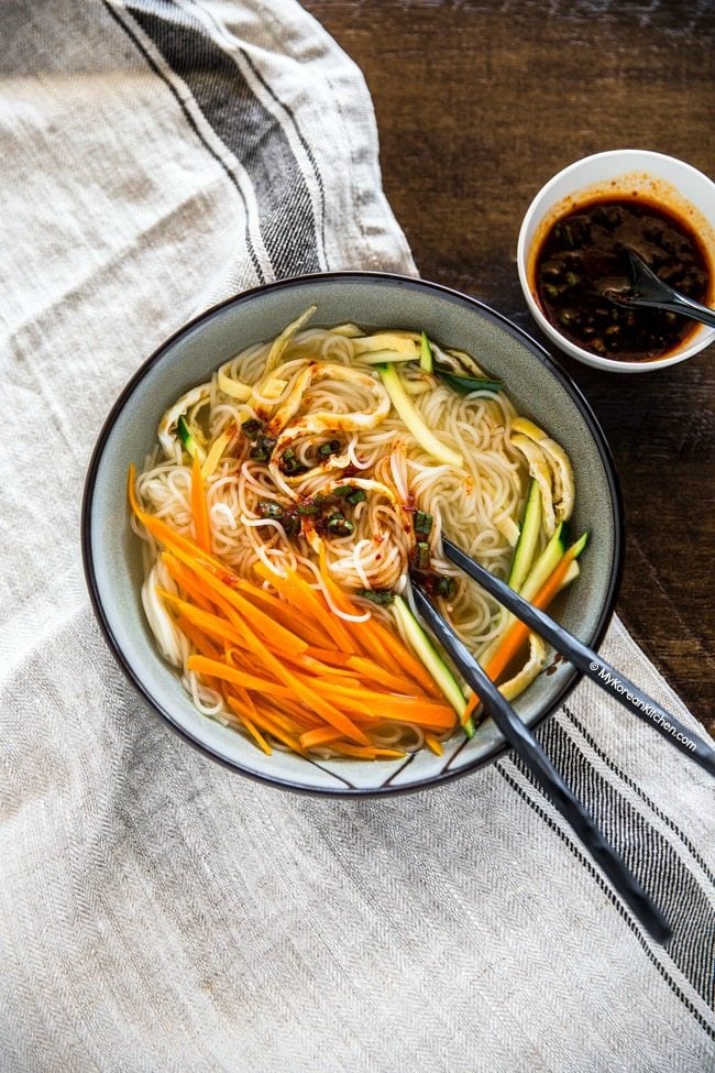 Janchi guksu with spiced soy sauce seasoning