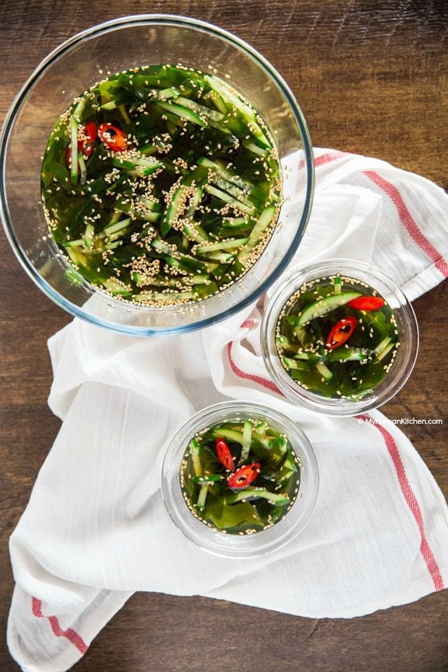 Cold Cucumber and Seaweed Soup