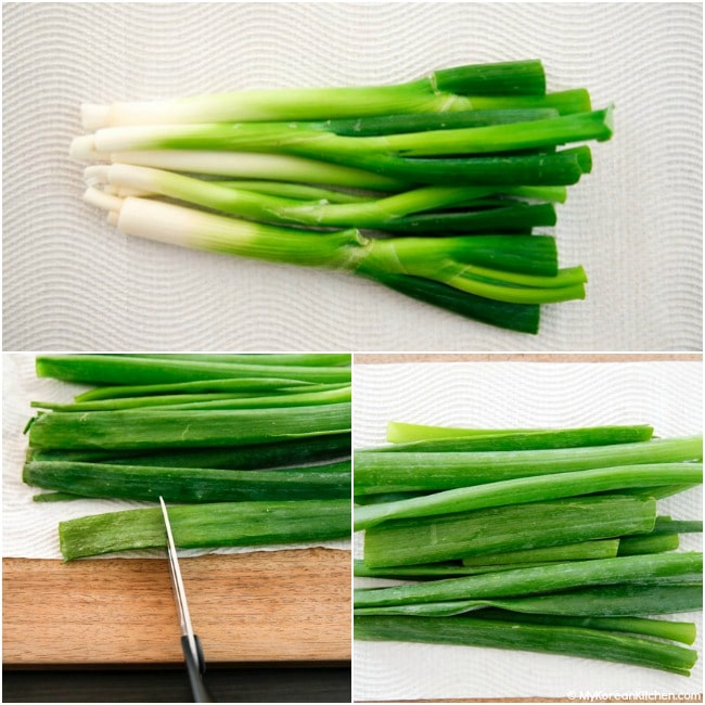 Maintaining three weeks old green onions