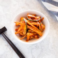 Spicy Bellflower Root Salad | MyKoreanKitchen.com