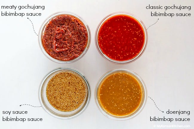 Bibimbap sauces