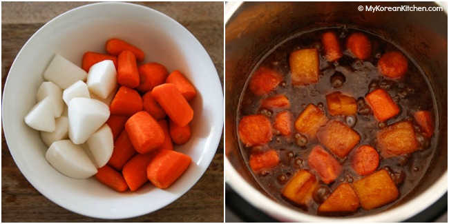 Sautéing carrots and radish in Instant Pot