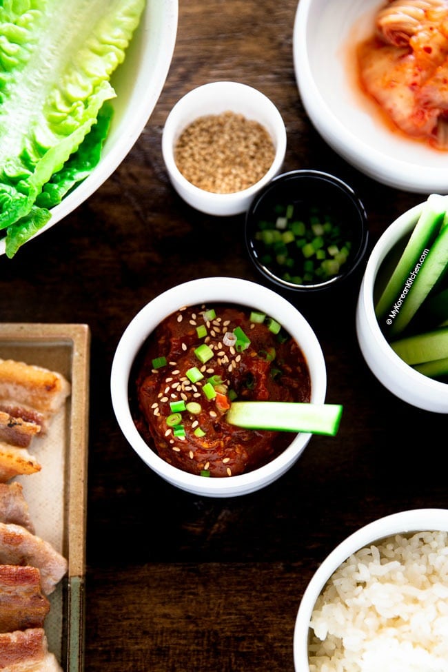 Ssamjang paste top down photo