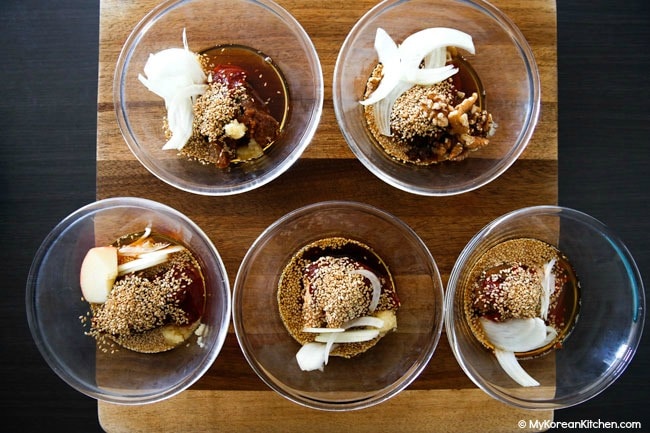 Five version of ssamjang sauce