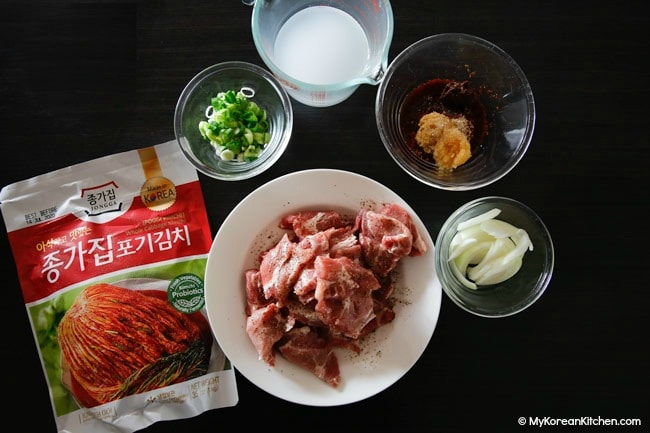 kimchi jjim ingredients