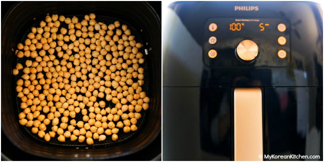dehydrate chickpeas in an air fryer