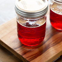 Korean chili oil in a glass jar
