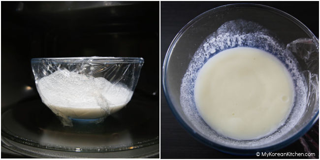 Microwaved rice cake