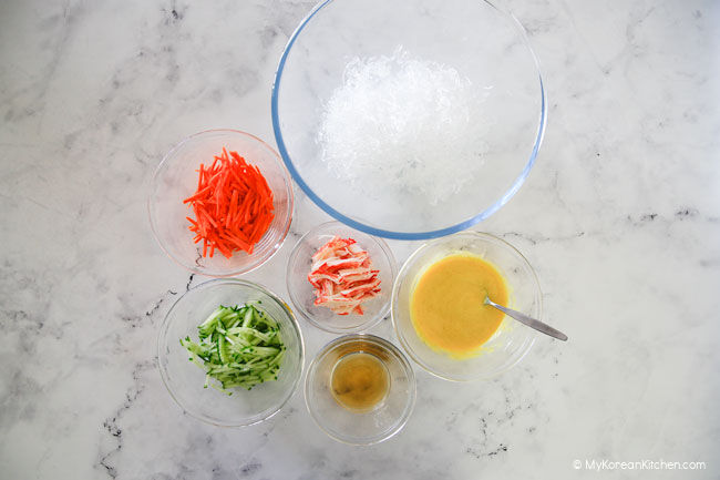 Kelp noodle salad ingredients