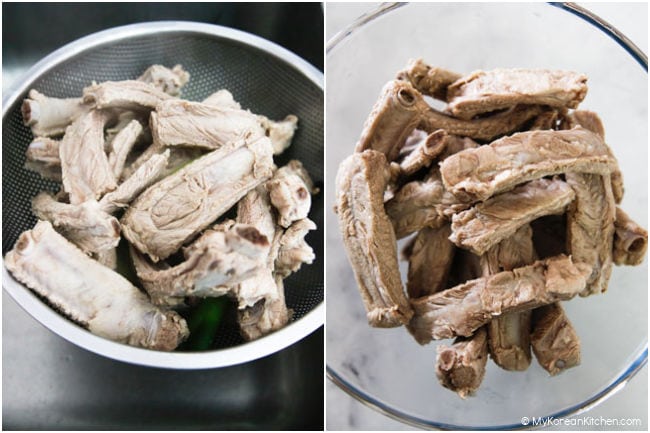 collage image - rinsed baby back ribs