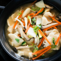Sujebi served in black bowl